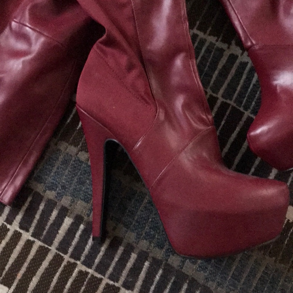 Red Thigh High Heels ❤️
